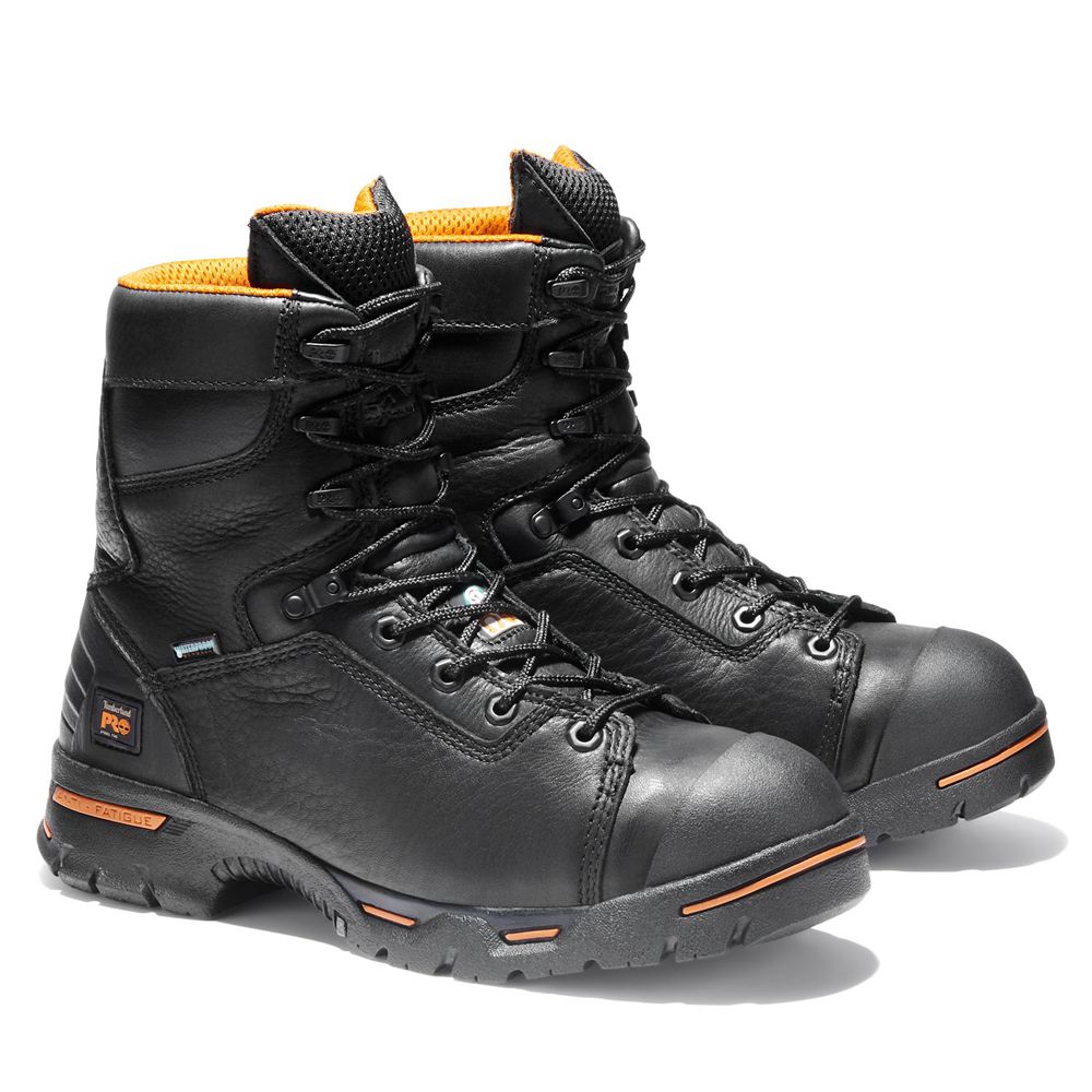 Botas de Trabajo Masculino - Timberland Pro® Endurance 8\" Steel Toe - FOJZM8570 - Pretas